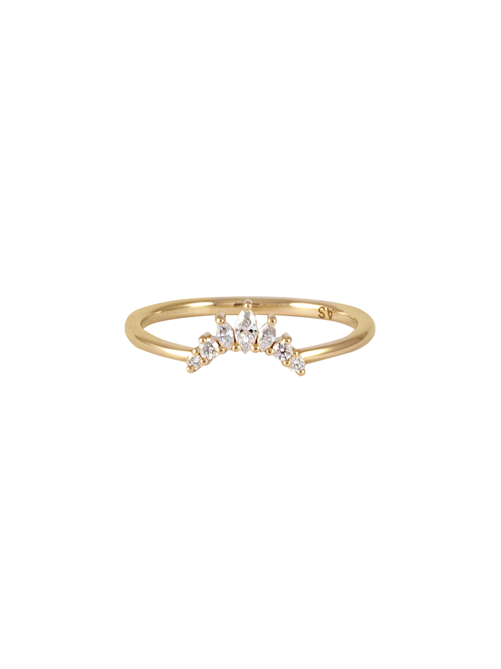 Amour diamond crown ring