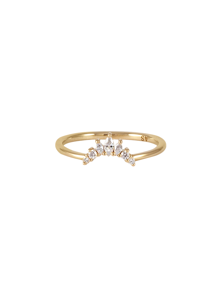 Amour diamond crown ring