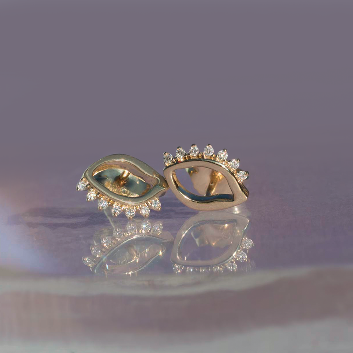 Diamond eye earrings