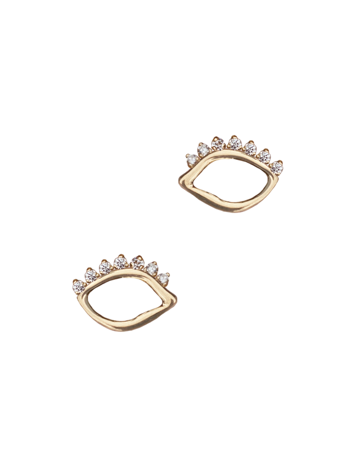 Diamond eye earrings