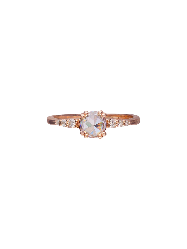 Light rheia rose cut diamond ring