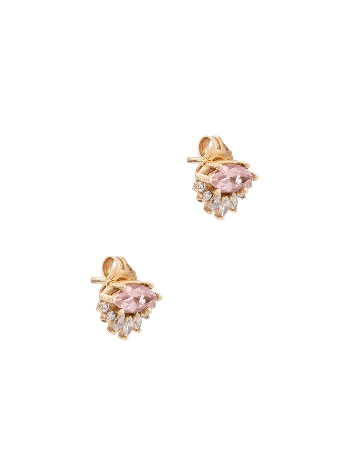 Amour morganite diamond earrings