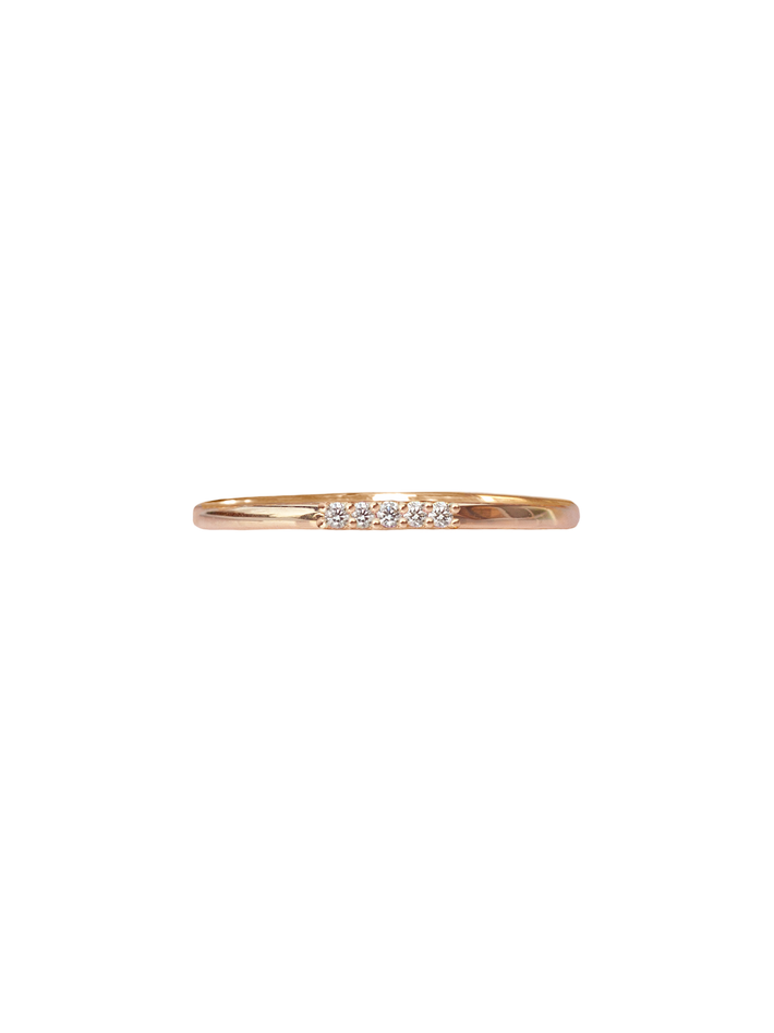 Five star wanderer diamond stack ring