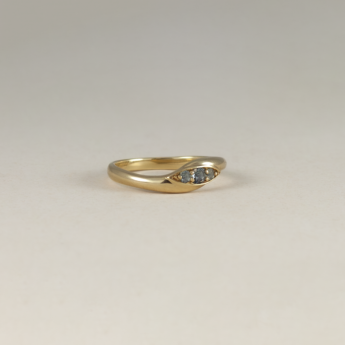 Tales of the ocean blue sapphire ring