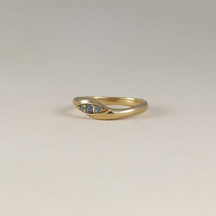 Tales of the ocean blue sapphire ring