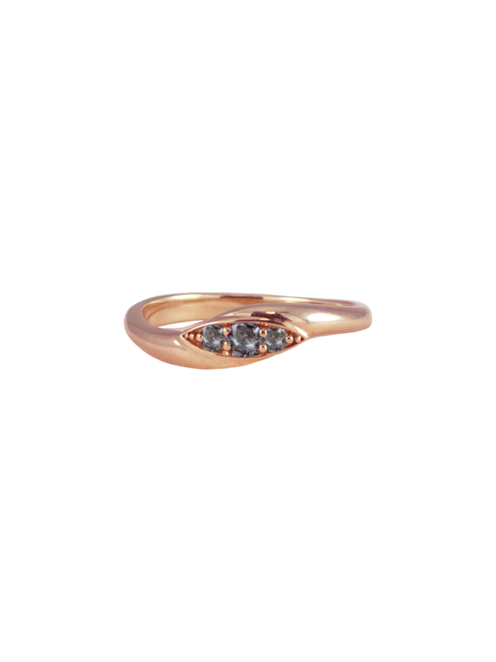 Tales of the ocean blue sapphire ring