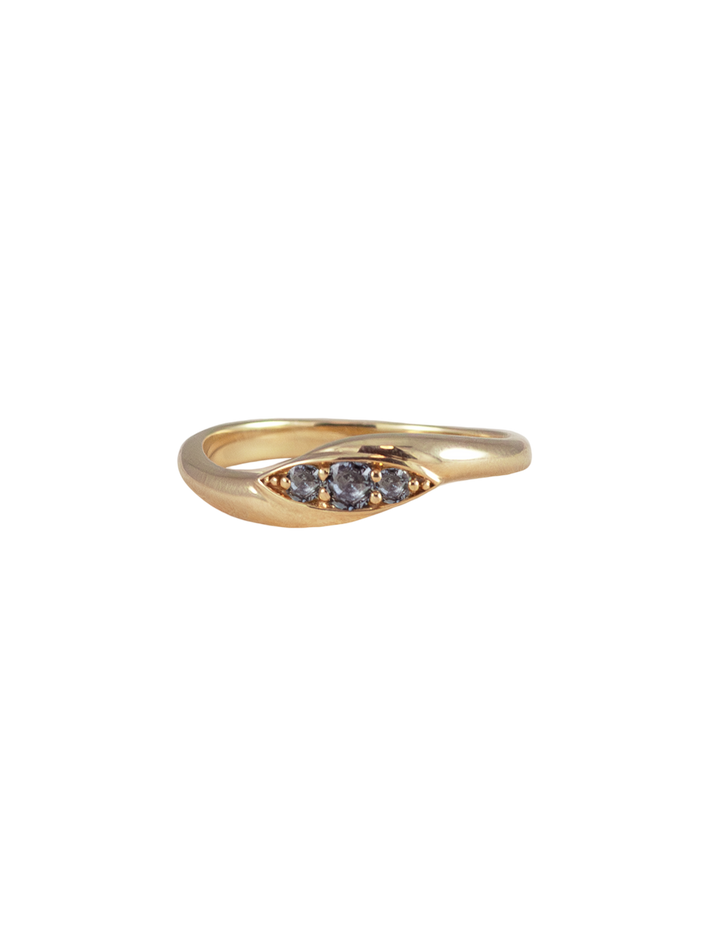 Tales of the ocean blue sapphire ring