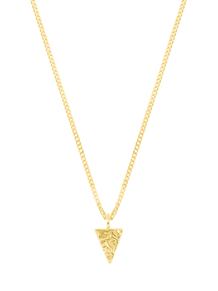 Organic triangle pendant necklace