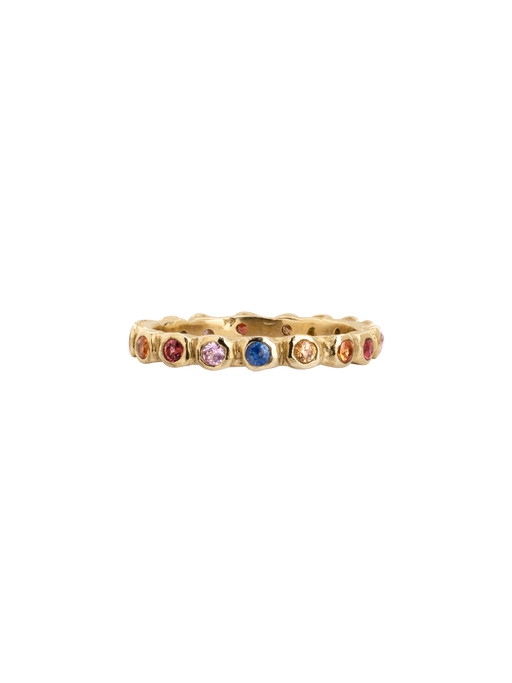 Alina rainbow sapphire eternity ring photo