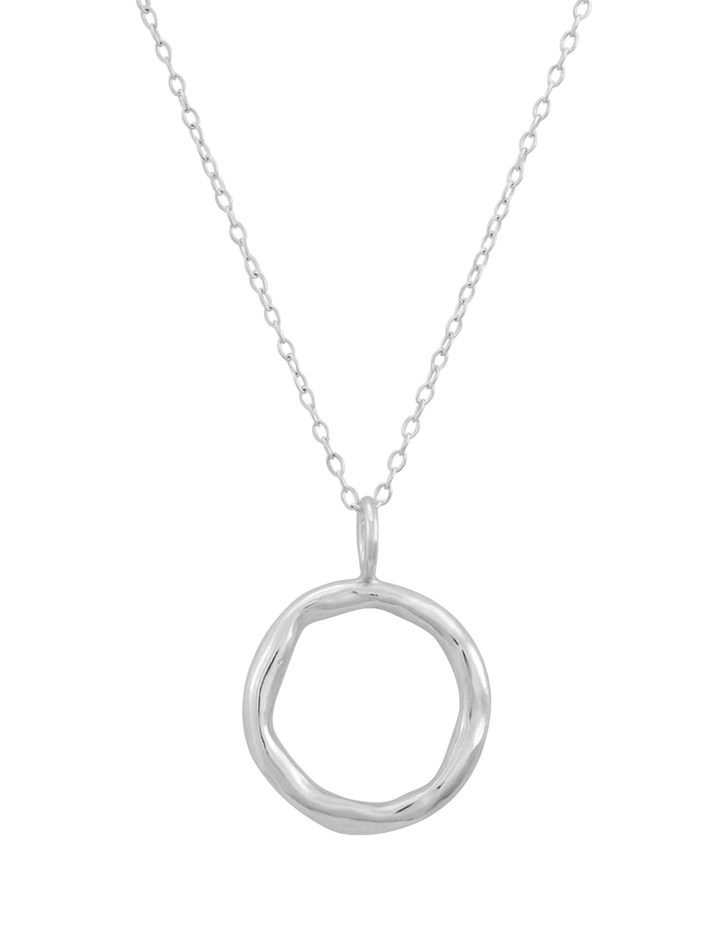 Freeform circle infinity pendant necklace