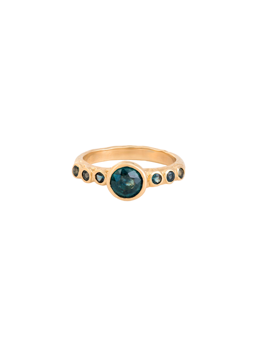 Eve montana and teal sapphire ring photo