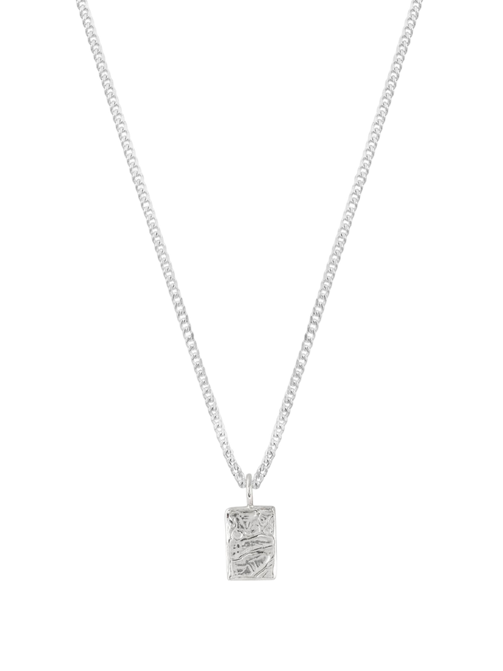 Organic rectangle pendant necklace