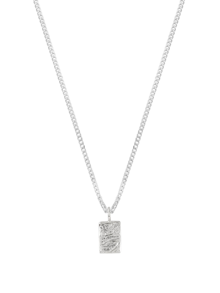 Organic rectangle pendant necklace by Anvil & Ivy Finematter