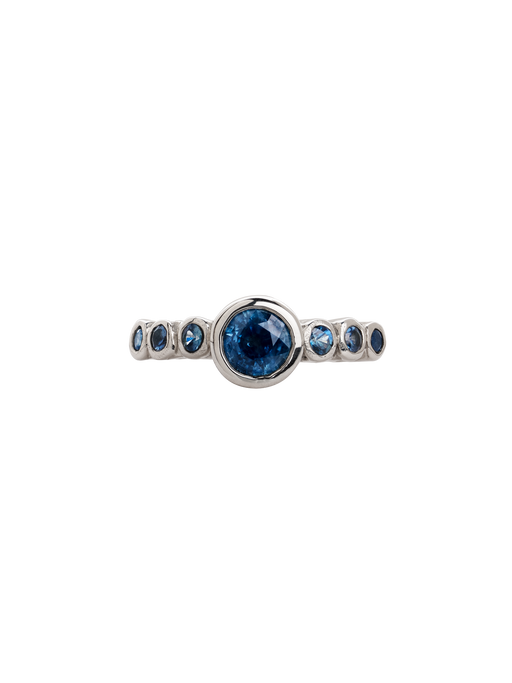 Eve montana and teal sapphire ring photo