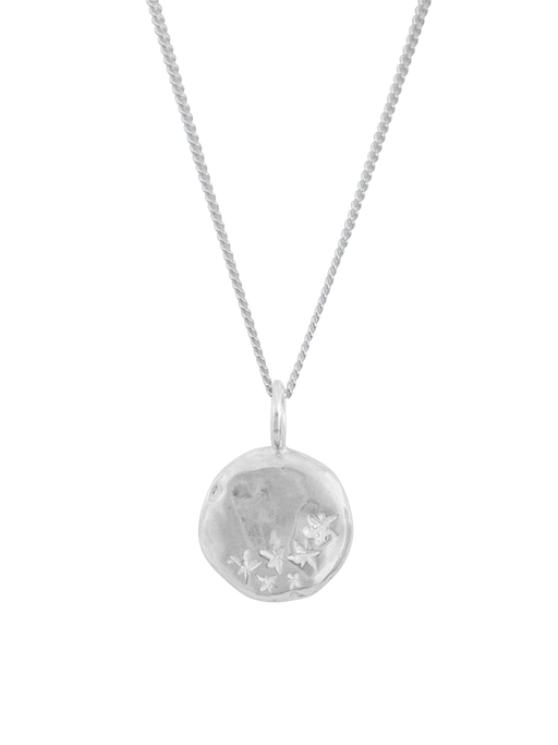 Celestial starry disk pendant necklace photo