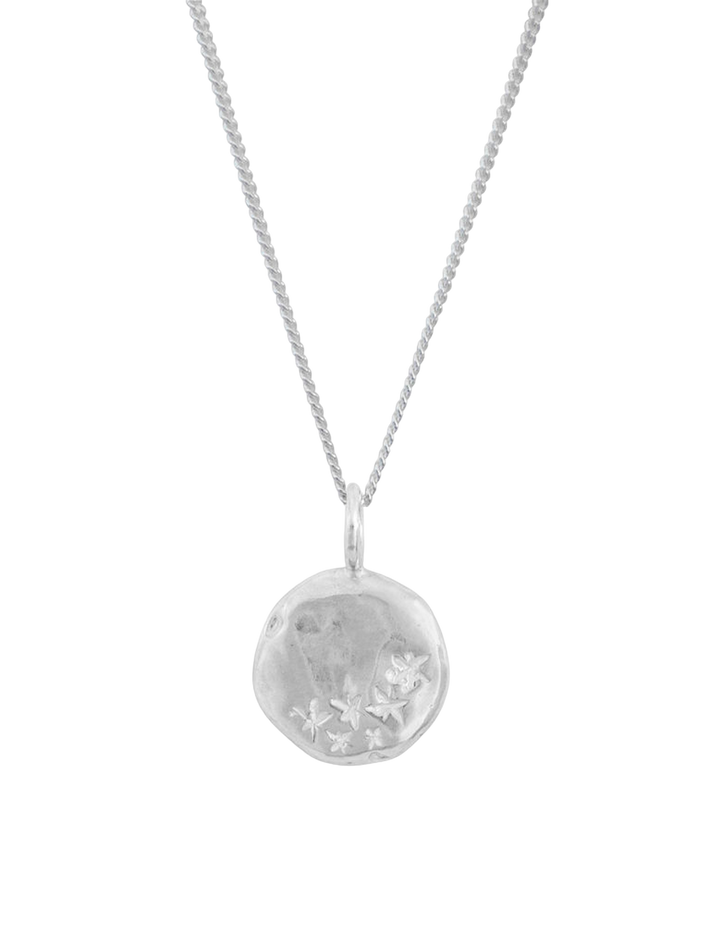 Celestial starry disk pendant necklace