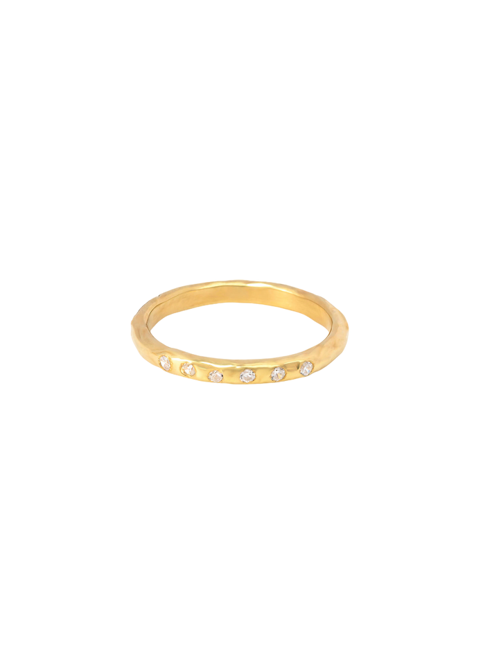 Organic diamond 1/3 eternity ring