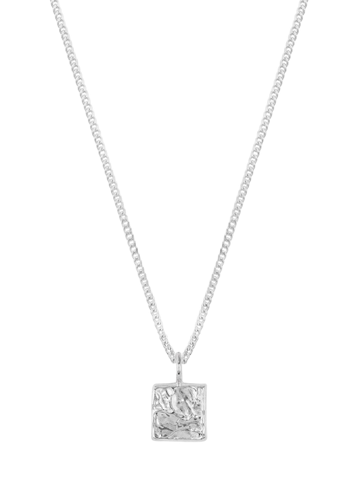Organic square pendant necklace photo