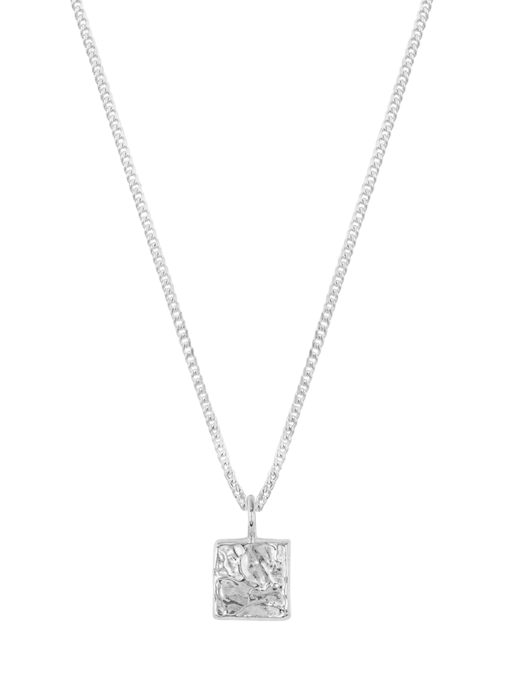 Organic square pendant necklace