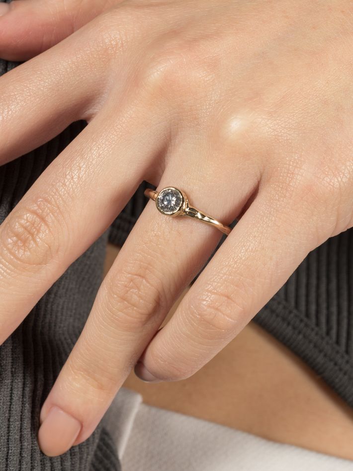 Valentina salt & pepper diamond engagement ring