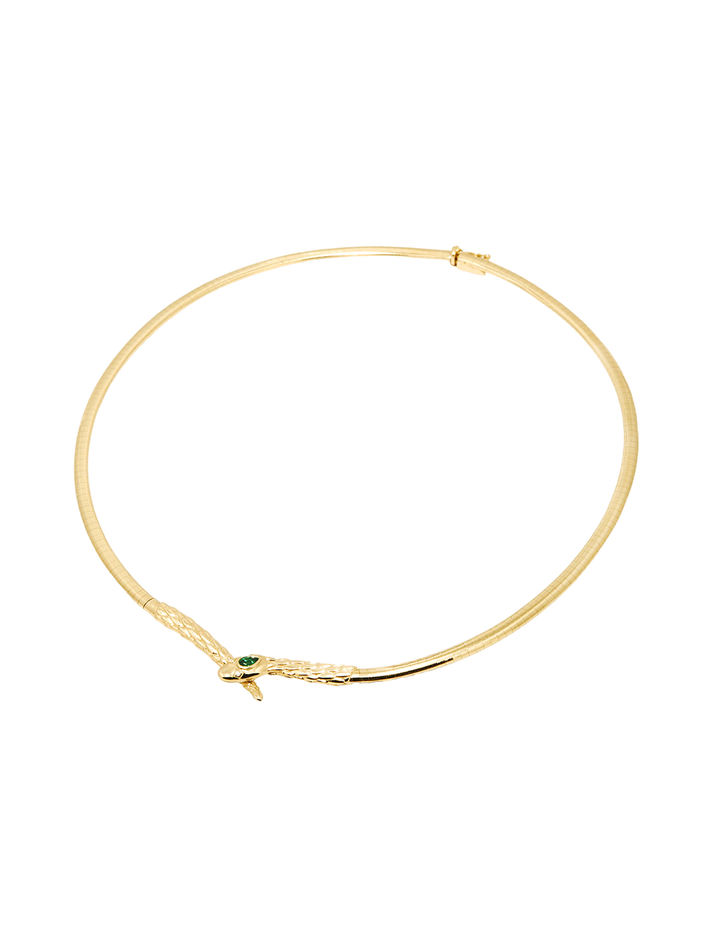 Gemstone snake necklace