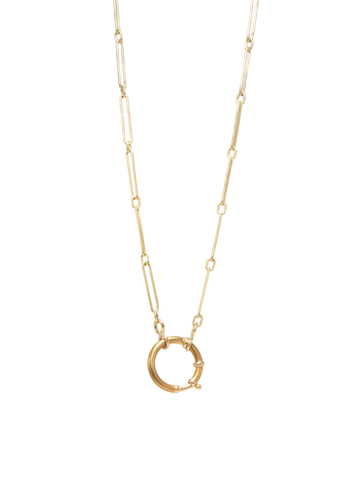Petite trombone chain with bolt clasp photo