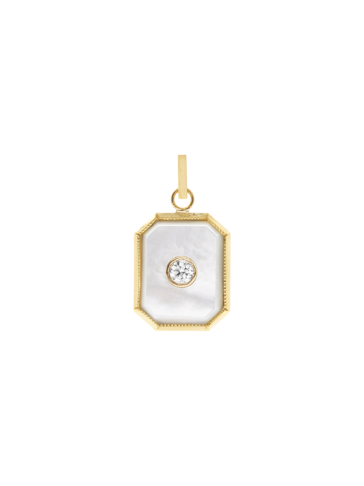 Mother of pearl bezel charm