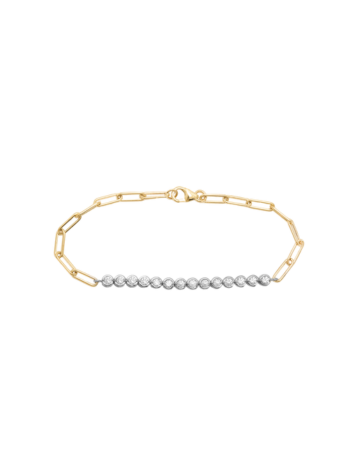 Long link diamond tennis bracelet photo