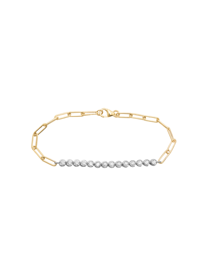 Long link diamond tennis bracelet by Ashley Zhang Finematter