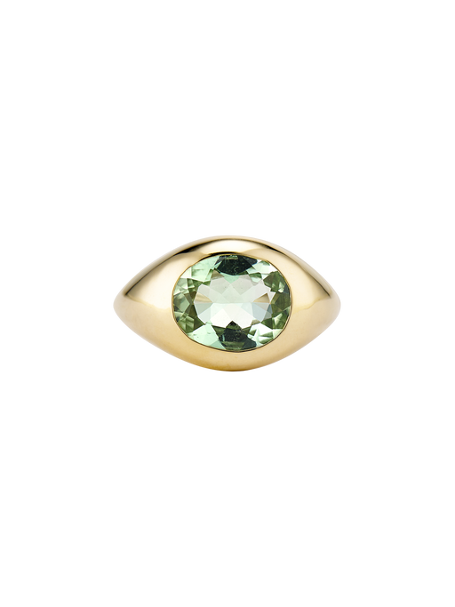 Mint green tourmaline bubble ring photo