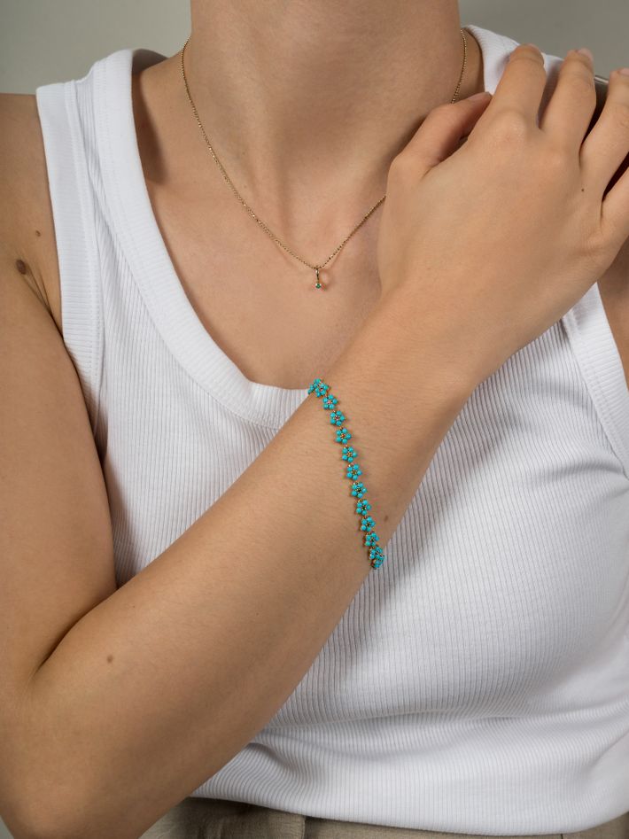 Turquoise & tourmaline aurora bracelet