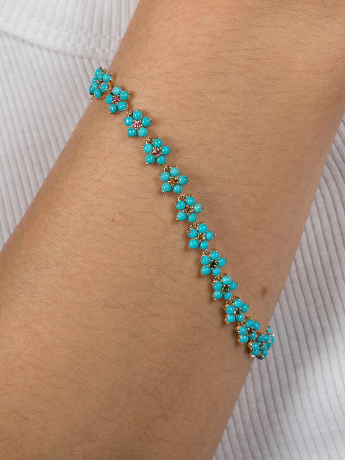 Turquoise & tourmaline aurora bracelet