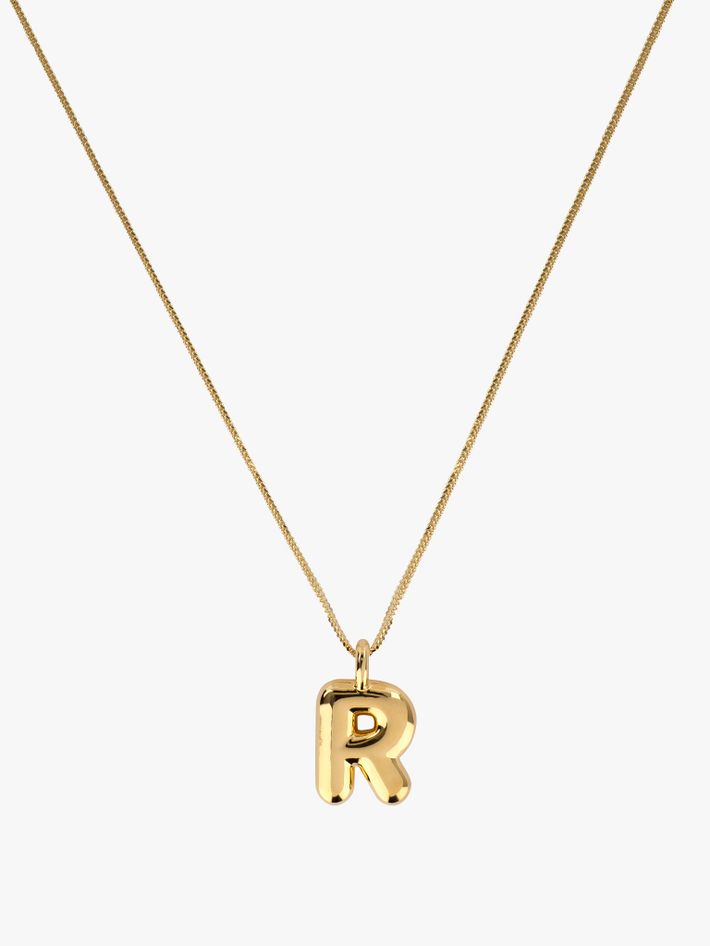 Helium Initial Charm Pendant Necklace 18 Chain | Ariel Gordon Jewelry