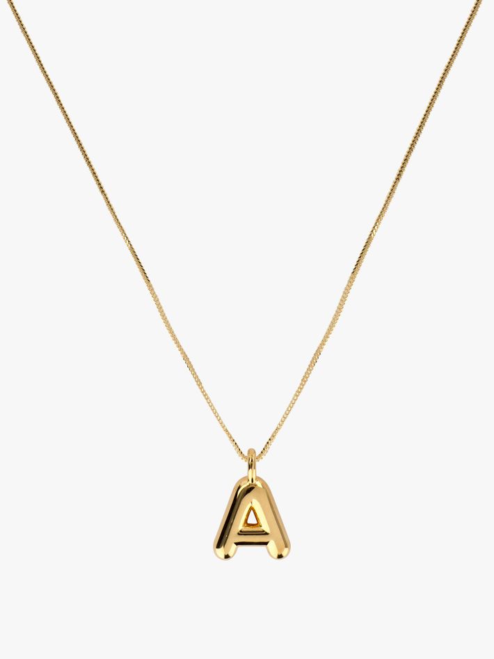 Helium Initial Charm Pendant Necklace 18 Chain | Ariel Gordon Jewelry