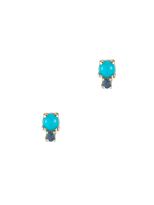 Turquoise & sapphire colourful studs photo