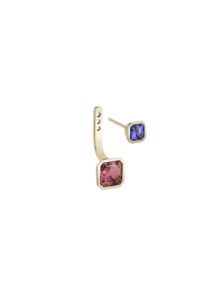 Toi et moi dahlia gemstone earring set