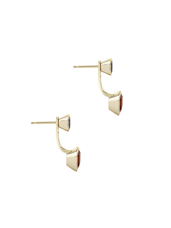Toi et moi dahlia gemstone earring set