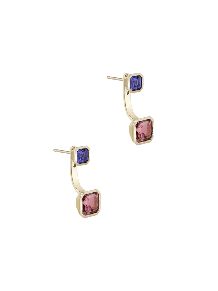 Toi et Moi Dahlia Gemstone Earring Set