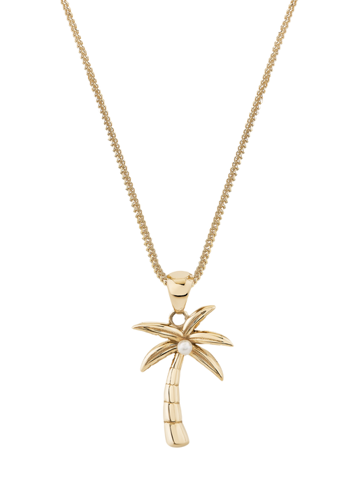 Pearl Palm Tree Paradise Charm Necklace photo