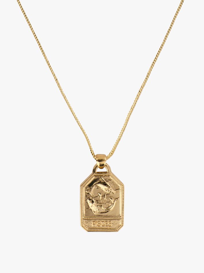 Zodiac dog tag necklace