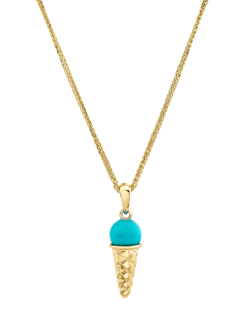 Turquoise ice cream charm necklace photo