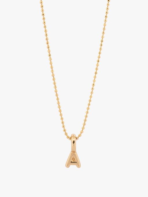 Mini helium initial charm necklace photo