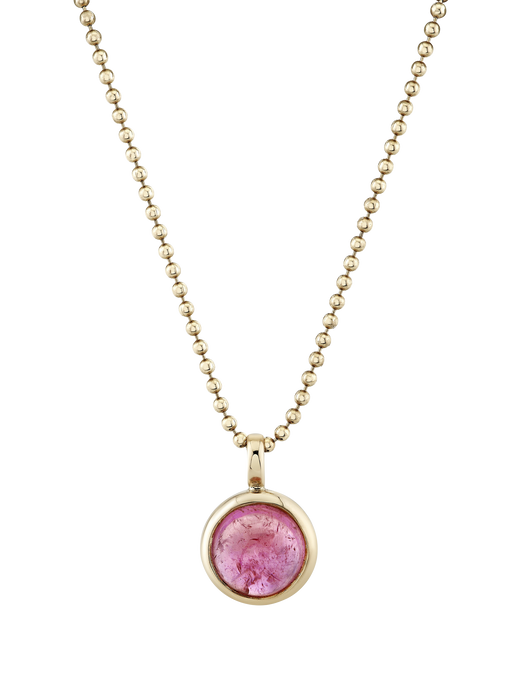 Pink City Cabochon Pendant with 16" chain photo