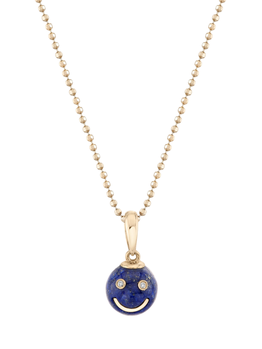 Lapis Happy Face Pendant photo