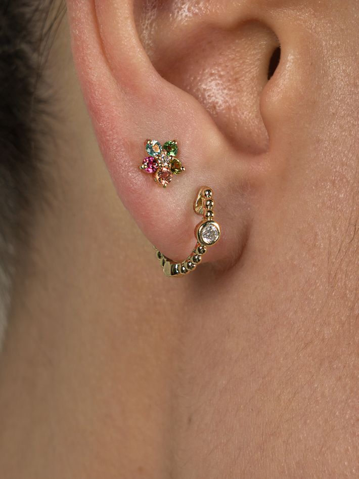 Tourmaline & Diamond Aurora Studs