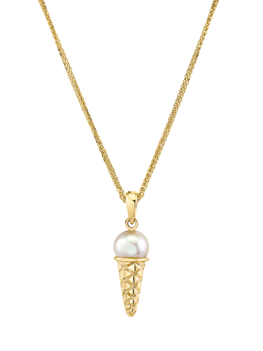 Pearl ice cream charm necklace photo