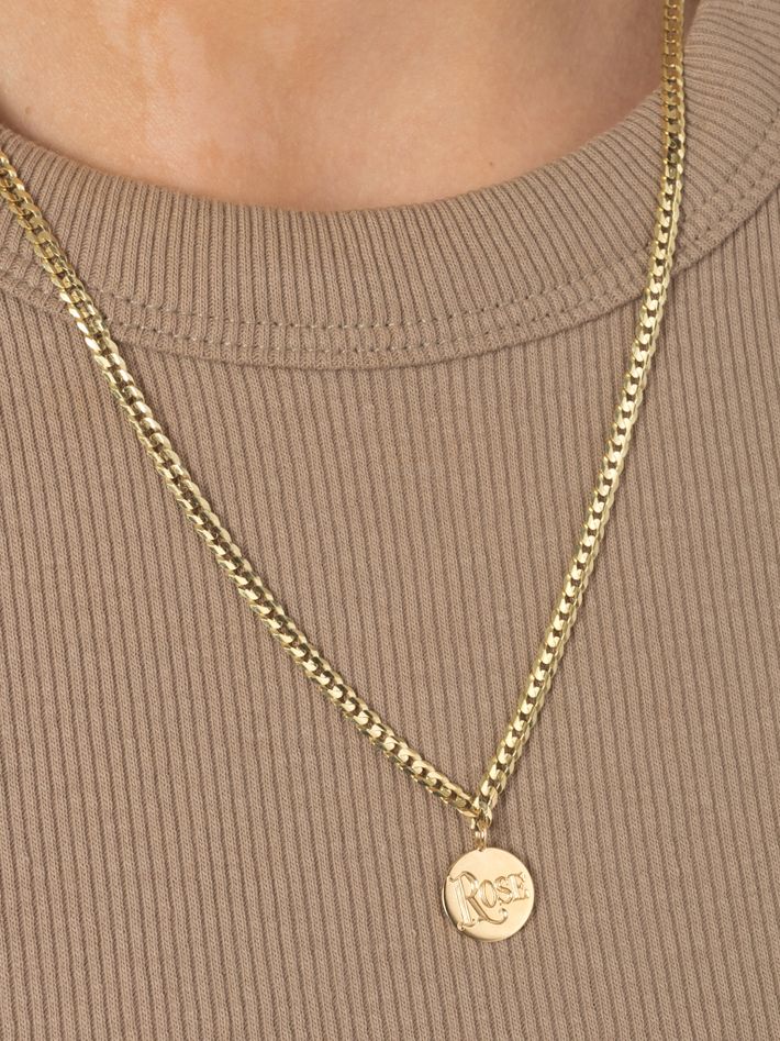 Medallion signet necklace