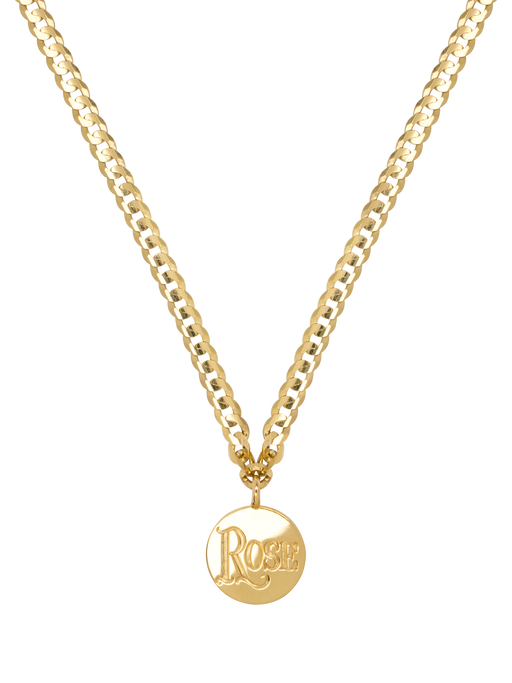 Medallion signet necklace photo