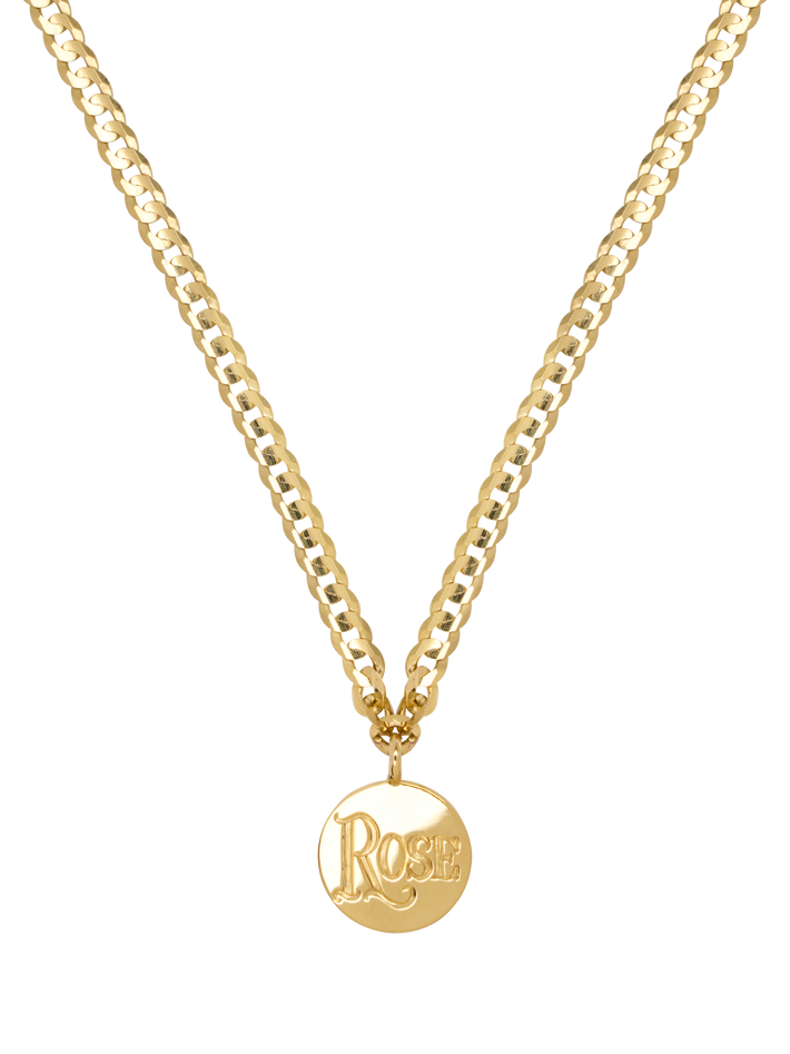 Medallion signet necklace