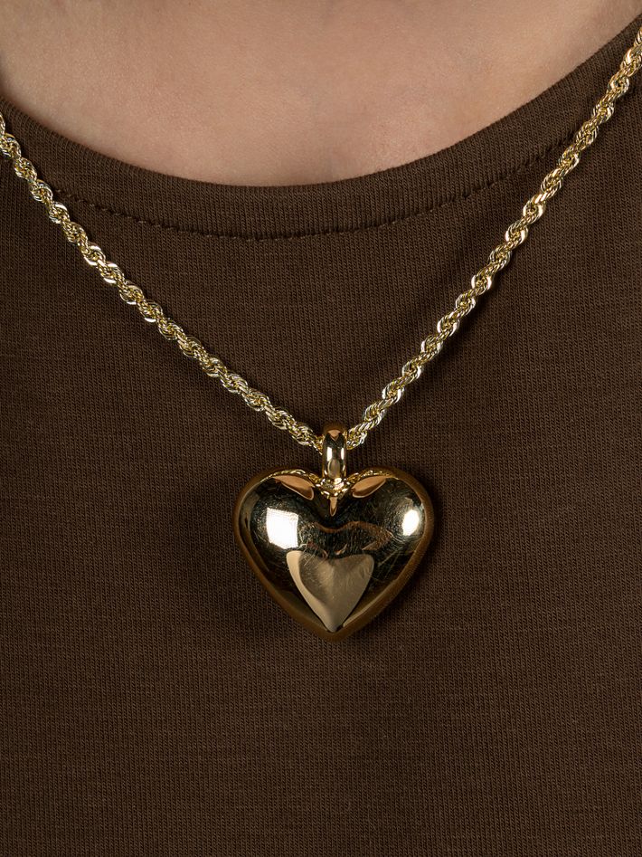 XL Helium Heart Pendant with 18" chain